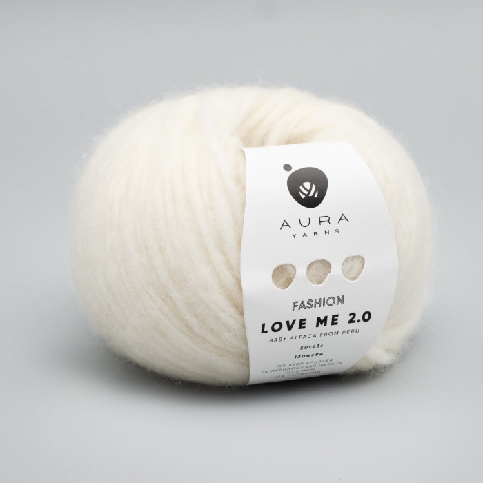 Купить пряжу Aura Yarns Fashion Love Me 2.0 оттенок 09.001 Cream в Калининграде
