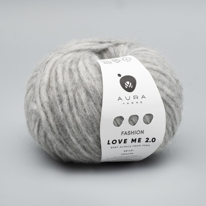 Купить пряжу Aura Yarns Fashion Love Me 2.0 оттенок 09.002 Silver Grey в Калининграде