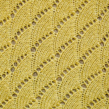 Образец узоров из пряжи Aura Yarns Fashion Li Vi оттенок 1477 Yellow Verbena, спицы 3,5 мм