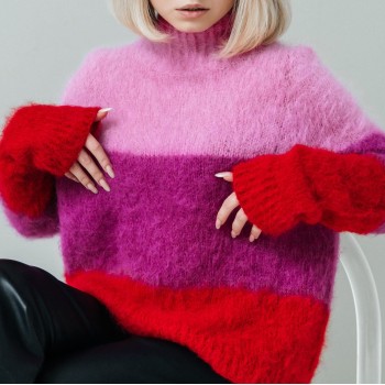 Пряжа Aura Yarns Fashion Touch Me цвет 07.012 Red Tango, красный
