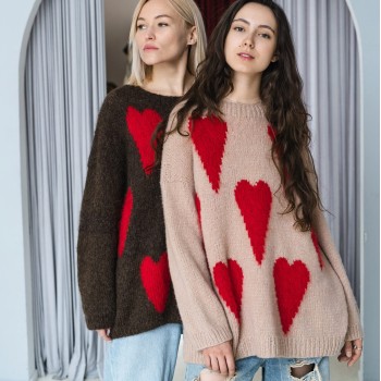 Пряжа Aura Yarns Fashion Touch Me цвет 07.012 Red Tango, красный