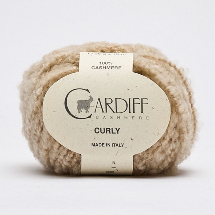 Пряжа Cardiff Curly цвет 102 Silver