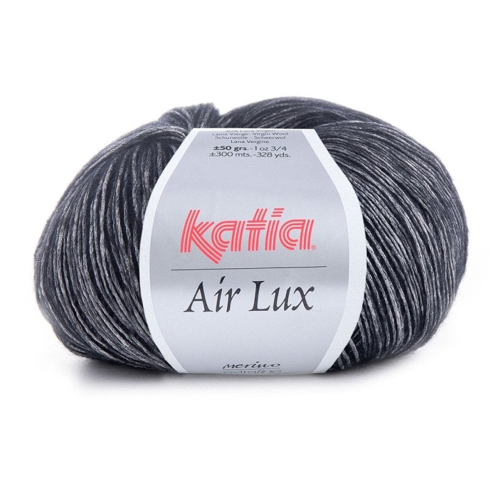 Купить пряжу Katia 🧶 Air Lux цвет 61 Black-silver 🧡 в Калининграде