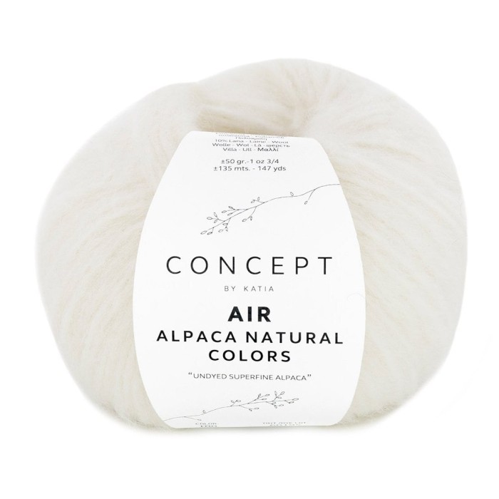 Купить пряжу Katia 🧶 Concept Air Alpaca Natural Colors цвет 100 Ecru 🧡 в Калининграде