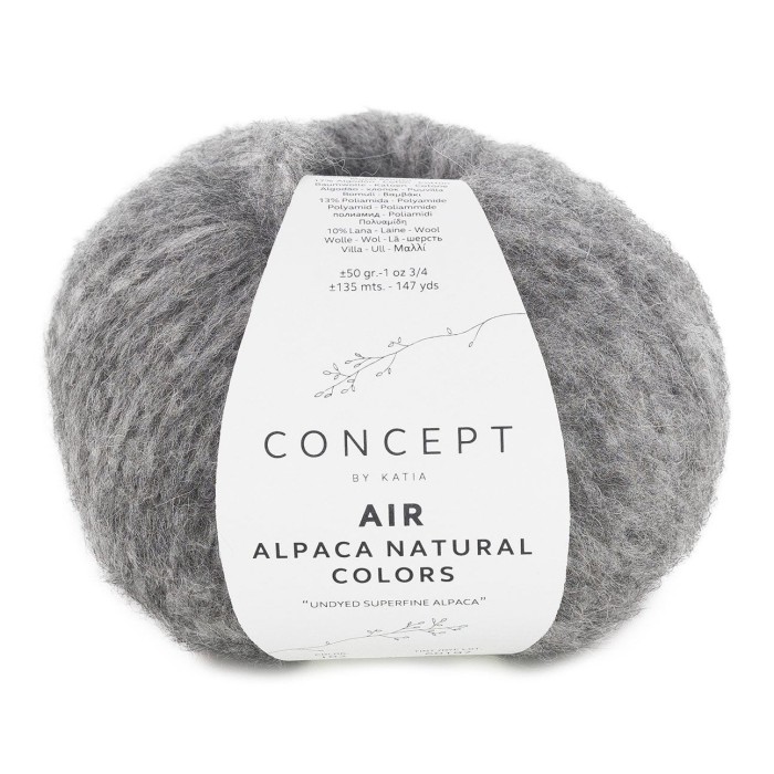 Купить пряжу Katia 🧶 Concept Air Alpaca Natural Colors цвет 102 Medium Grey 🧡 в Калининграде