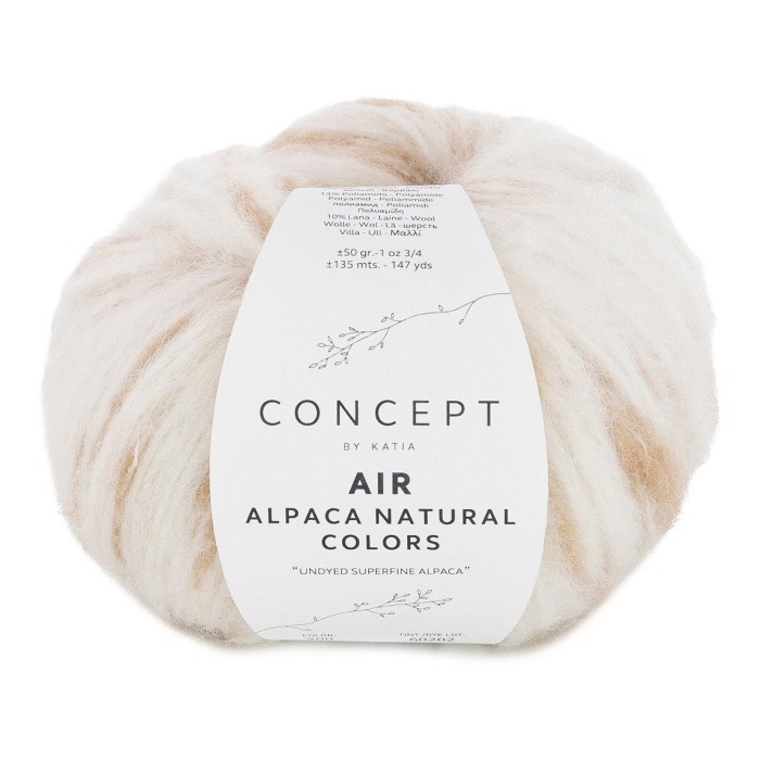 Купить пряжу Katia 🧶 Concept Air Alpaca Natural Colors цвет 200 Ecru-Camel 🧡 в Калининграде