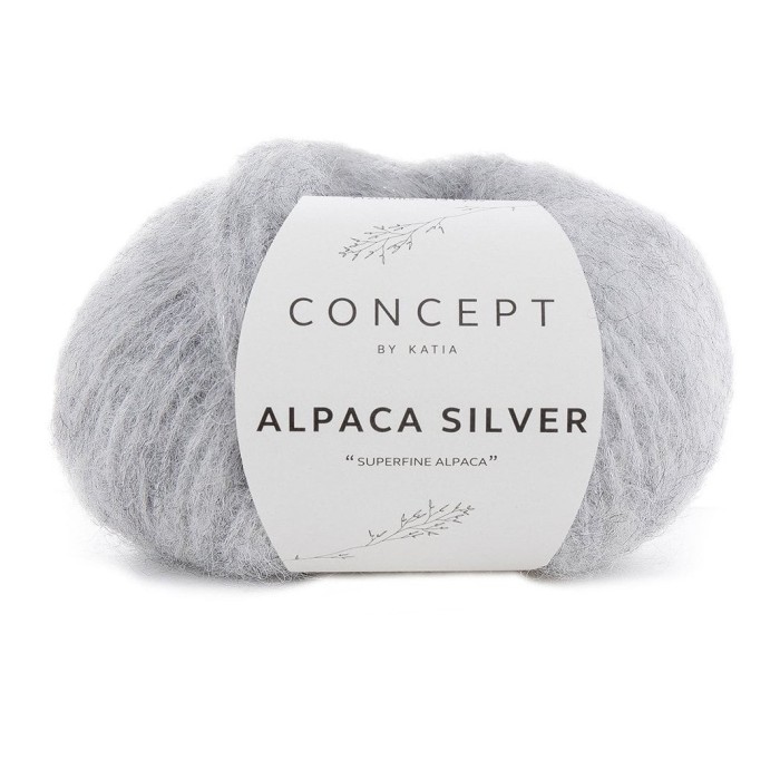 Купить пряжу Concept by Katia 🧶 Alpaca Silver цвет 255 Light Grey-Silver 🧡 в Калининграде