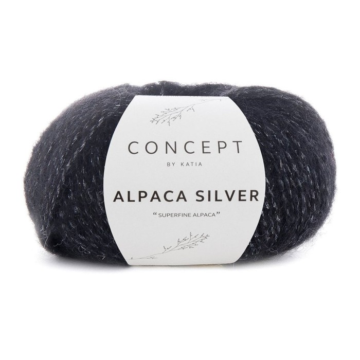 Купить пряжу Concept by Katia 🧶 Alpaca Silver цвет 263 Silver-Black 🧡 в Калининграде