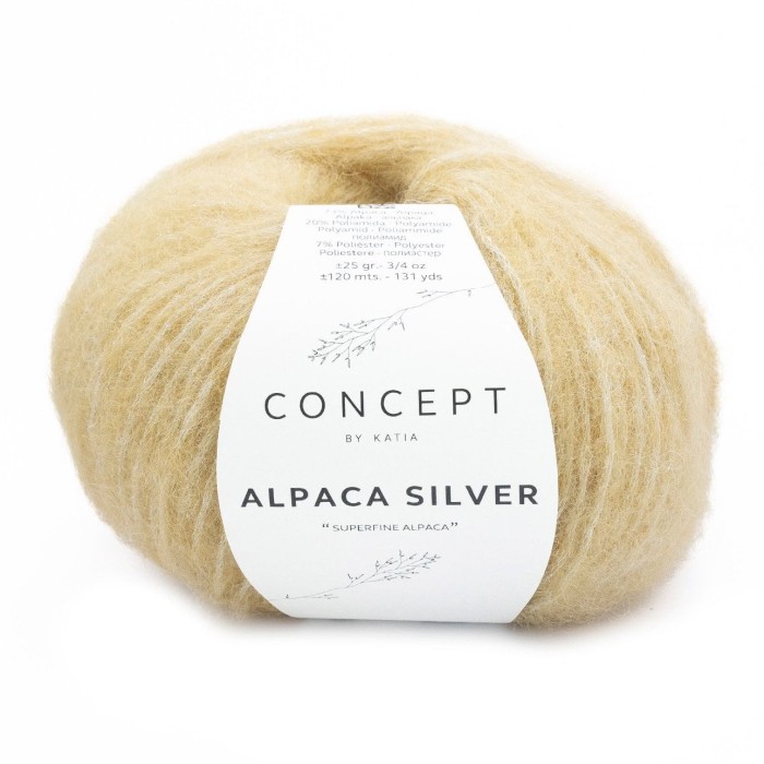 Купить пряжу Concept by Katia 🧶 Alpaca Silver цвет 281 Ivory-Silver 🧡 в Калининграде