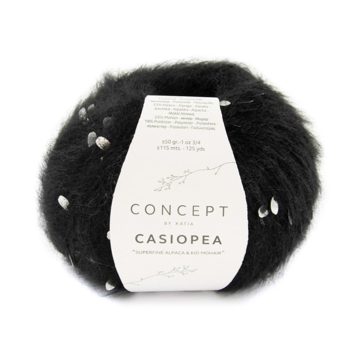 Купить пряжу Concept by Katia 🧶 Casiopea цвет 60 Black 🧡 в Калининграде