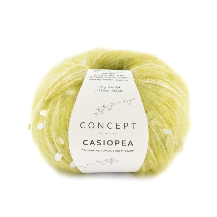 Купить пряжу Concept by Katia 🧶 Casiopea цвет 52 Lemon Yellow 🧡 в Калининграде