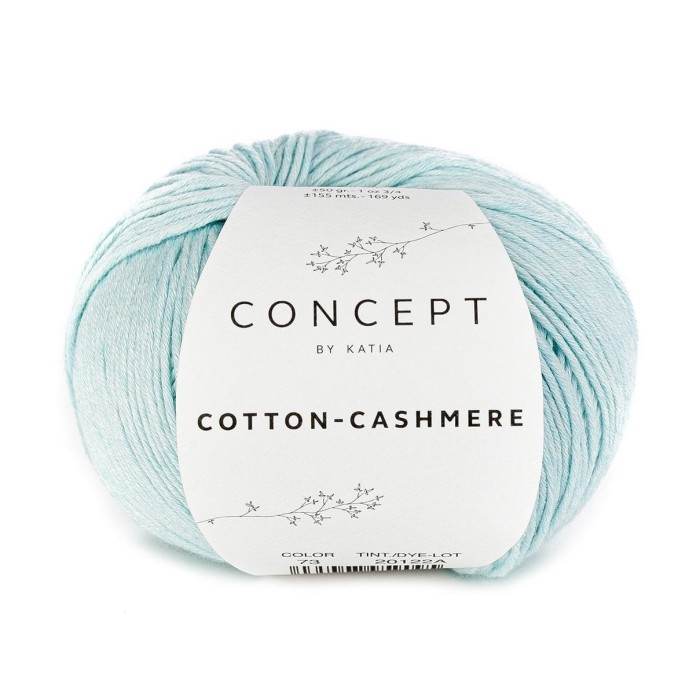 Купить пряжу Concept by Katia 🧶 Cotton-Cashmere цвет 73 Water Blue 🧡 в Калининграде