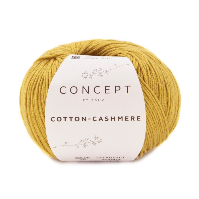 Купить пряжу Concept by Katia 🧶 Cotton-Cashmere цвет 78 Broom Yellow 🧡 в Калининграде
