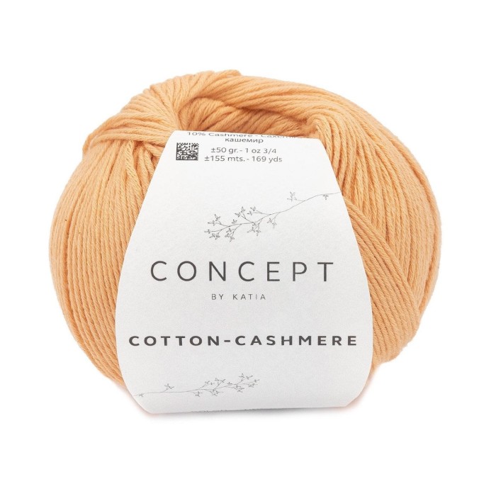 Купить пряжу Concept by Katia 🧶 Cotton-Cashmere цвет 82 Pastel Orange 🧡 в Калининграде