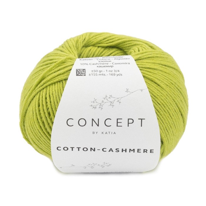 Купить пряжу Concept by Katia 🧶 Cotton-Cashmere цвет 84 Pistachio 🧡 в Калининграде