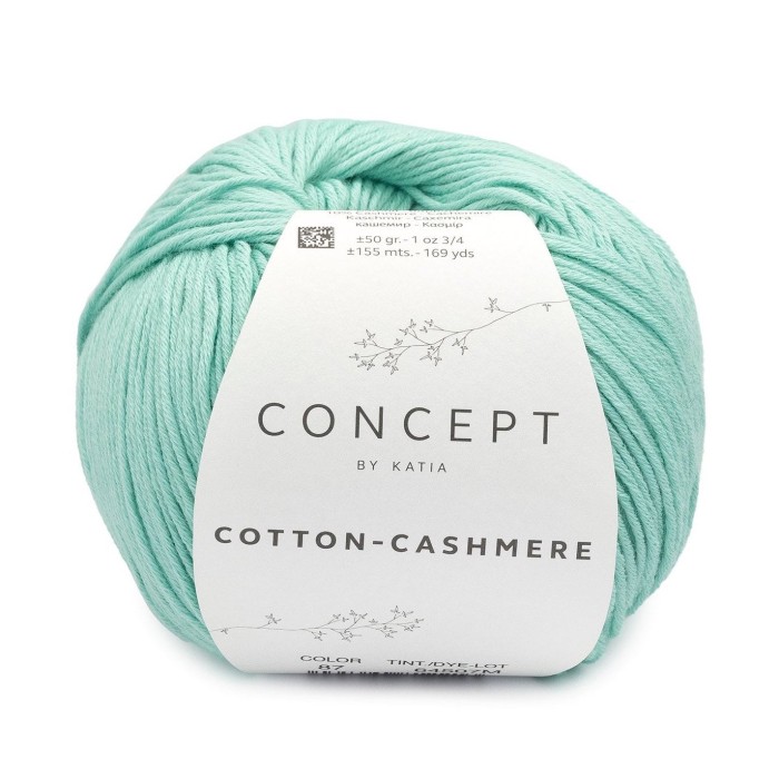 Купить пряжу Concept by Katia 🧶 Cotton-Cashmere цвет 87 Light Green 🧡 в Калининграде