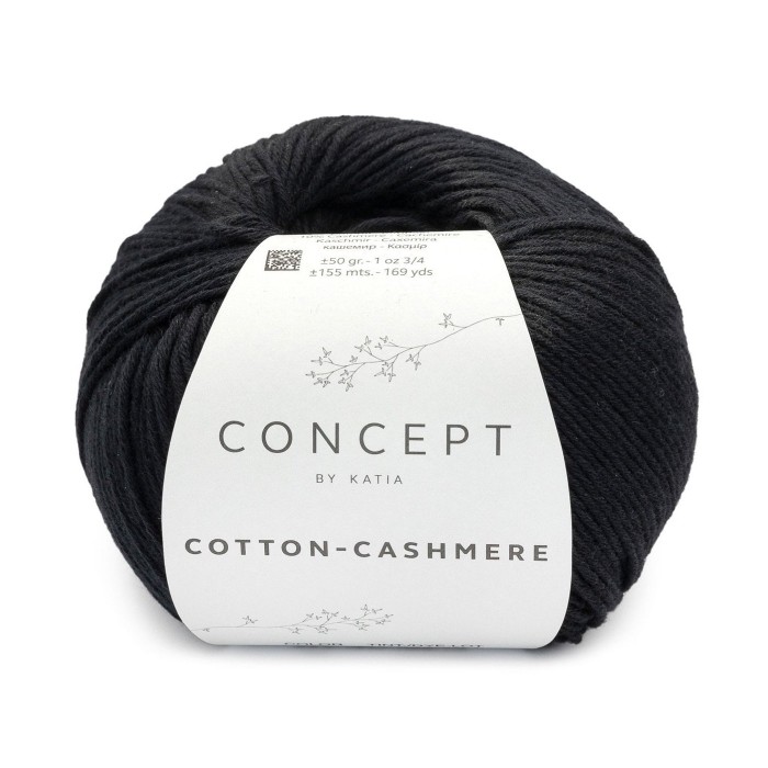 Купить пряжу Concept by Katia 🧶 Cotton-Cashmere цвет 89 Black 🧡 в Калининграде
