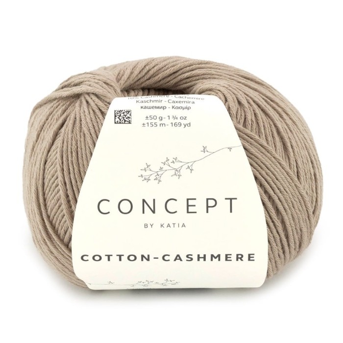 Купить пряжу Concept by Katia 🧶 Cotton-Cashmere цвет 91 Grey Beige 🧡 в Калининграде
