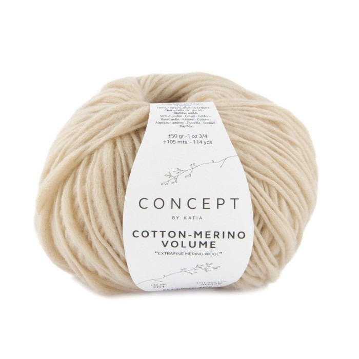 Купить пряжу Concept by Katia 🧶 Cotton-Merino Volume цвет 201 Beige 🧡 в Калининграде