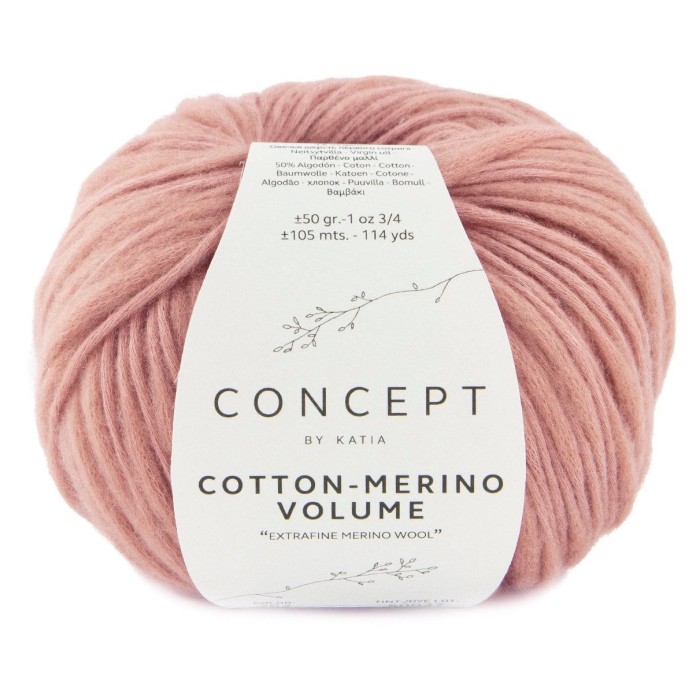 Купить пряжу Concept by Katia 🧶 Cotton-Merino Volume цвет 202 Medium Rose 🧡 в Калининграде