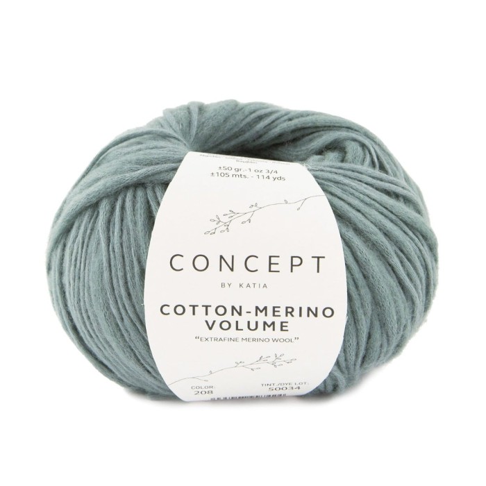 Купить пряжу Concept by Katia 🧶 Cotton-Merino Volume цвет 208 Green Blue 🧡 в Калининграде