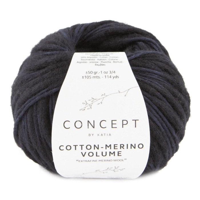 Купить пряжу Concept by Katia 🧶 Cotton-Merino Volume цвет 210 Black 🧡 в Калининграде