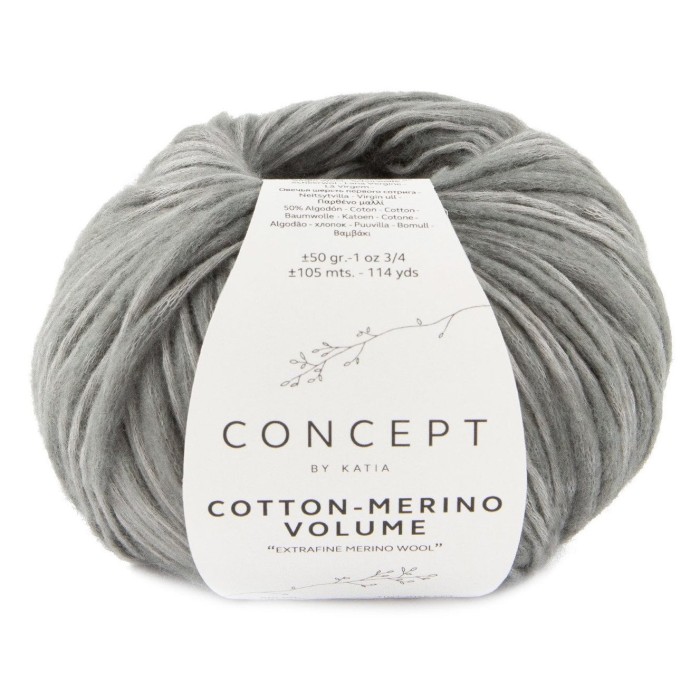 Купить пряжу Concept by Katia 🧶 Cotton-Merino Volume цвет 211 Medium Grey 🧡 в Калининграде