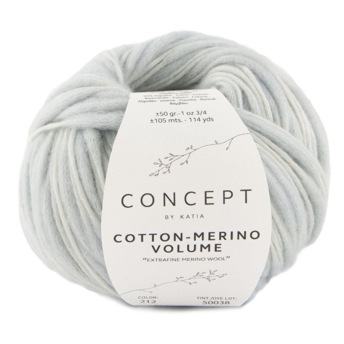 Купить пряжу Concept by Katia 🧶 Cotton-Merino Volume цвет 212 Very Light Blue 🧡 в Калининграде