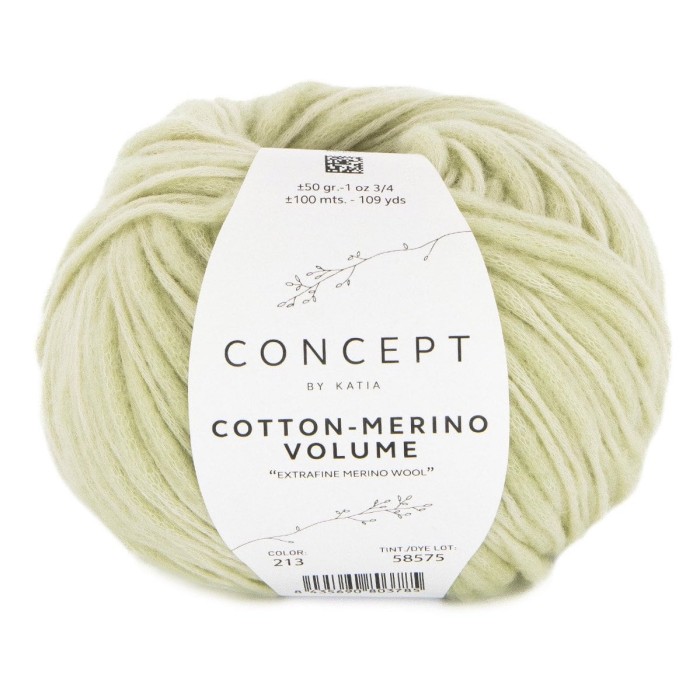 Купить пряжу Concept by Katia 🧶 Cotton-Merino Volume цвет 213 Whitish Green 🧡 в Калининграде