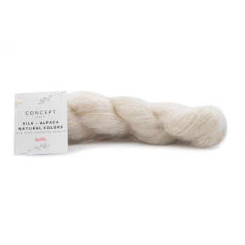 Katia Concept Silk-Alpaca Natural Colors цвет 100 Ecru