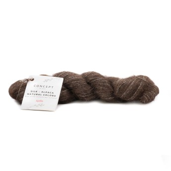 Katia Concept Silk-Alpaca Natural Colors цвет 103 Dark Brown