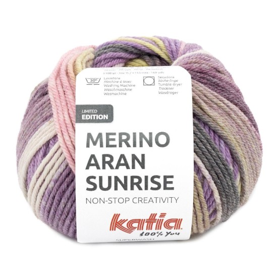 Пряжа для вязания Katia Merino Aran Sunrise (Испания)