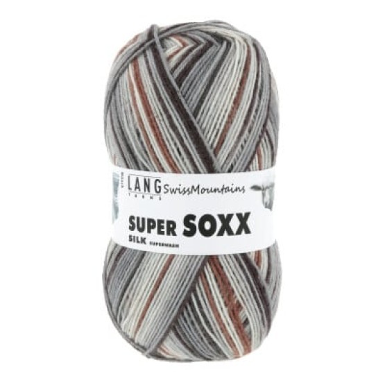 Носочная пряжа Lang Yarns Super Soxx Silk Color 4-fach (Швейцария)