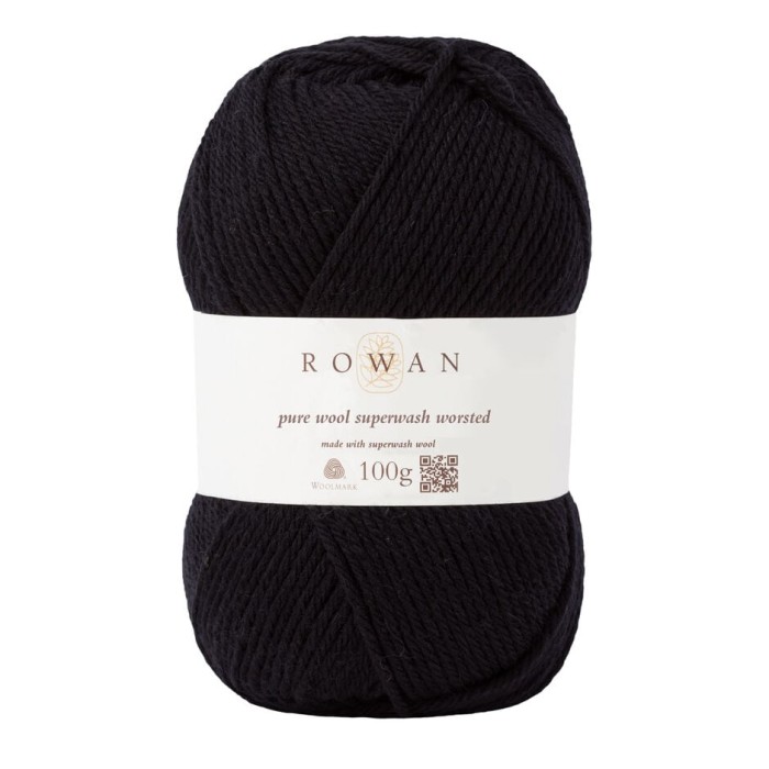 Пряжа Rowan Pure Wool Superwash Worsted цвет Black 109
