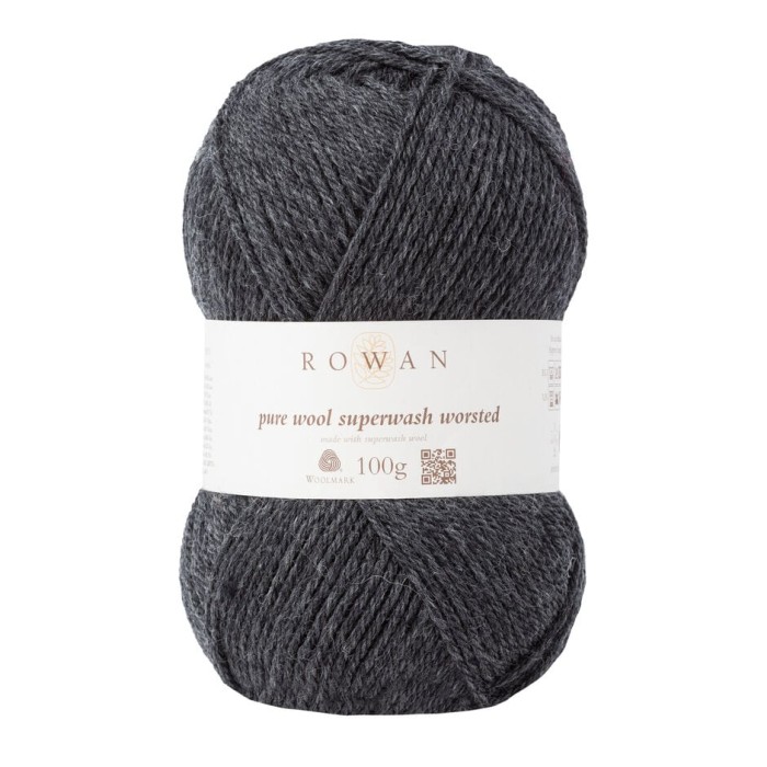 Пряжа Rowan Pure Wool Superwash Worsted цвет Charcoal Grey 155