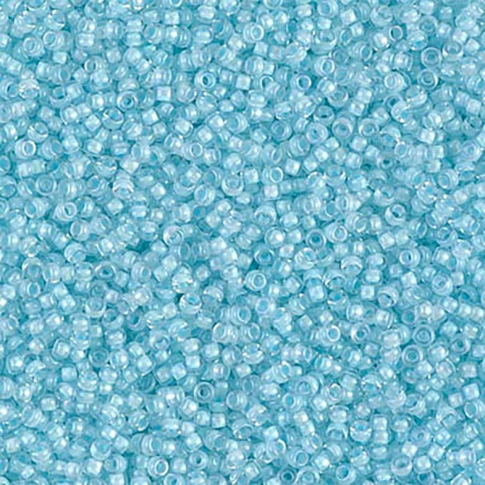 купить Бисер MIYUKI круглый 15/0 ROUND ROCAILLE LINED AQUA MIST AB #2207 в Калининграде