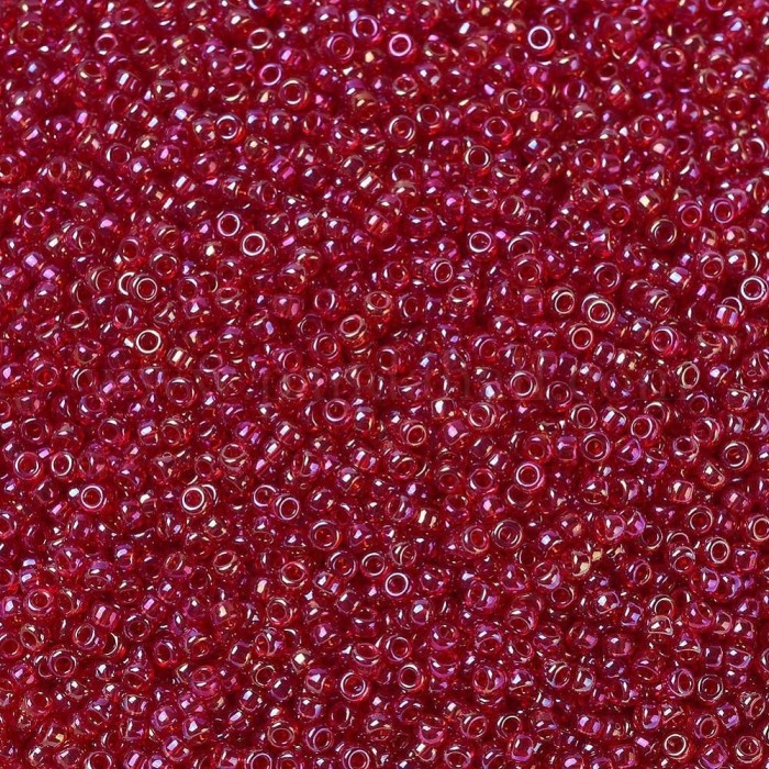 купить Бисер MIYUKI круглый 15/0 ROUND ROCAILLE TRANSPARENT RUBY AB #298 в Калининграде