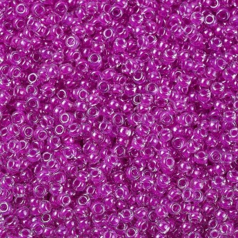 Бисер MIYUKI круглый 15/0 ROUND ROCAILLE FUCHSIA LINED CRYSTAL #209, 4 гр