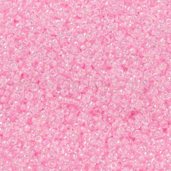 Бисер MIYUKI круглый 15/0 ROUND ROCAILLE LINED PALE PINK AB #272, 4 гр