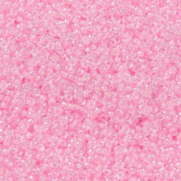 Бисер MIYUKI круглый 15/0 ROUND ROCAILLE LINED PALE PINK AB #272, 4 гр