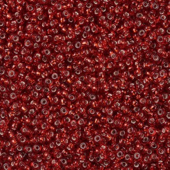 Бисер MIYUKI круглый 11/0 ROUND ROCAILLE RUBY SILVER-LINED, #11, 10 гр
