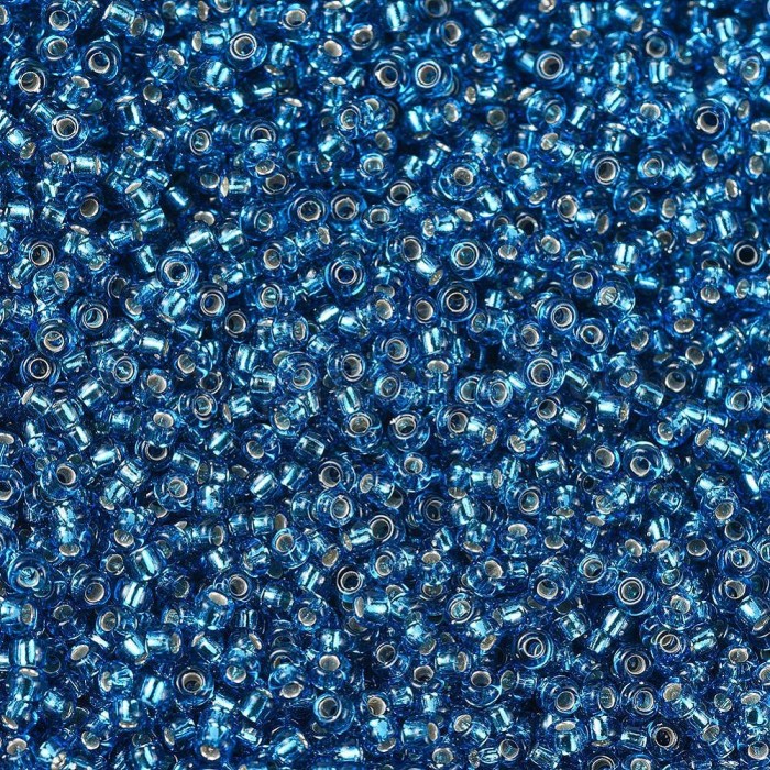 купить Бисер MIYUKI круглый 11/0 ROUND ROCAILLE CAPRI BLUE SILVER-LINED, #25 в Калининграде