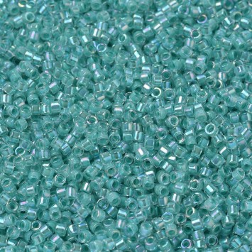 Бисер MIYUKI DELICA 11/0 LINED AQUA BLUE AB, DB079, 4 гр