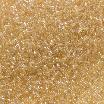 Бисер MIYUKI DELICA 11/0 TRANSPARENT LIGHT TOPAZ AB, DB100, 4 гр