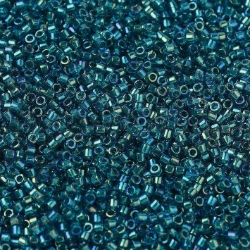 Бисер MIYUKI DELICA 11/0 EMERALD LINED AQUA AB, DB1764, 4 гр