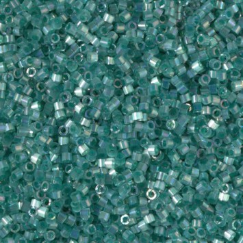 Бисер MIYUKI DELICA 11/0 SILK INSIDE DYED EMERALD AB, DB1870, 4 гр