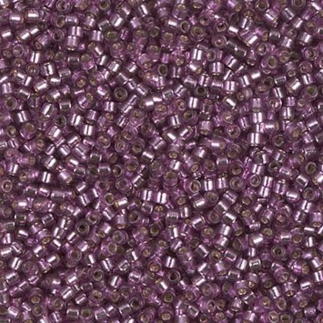 Бисер MIYUKI DELICA 11/0 SILVERLINED DURACOAT LILAC, DB2169, 4 гр