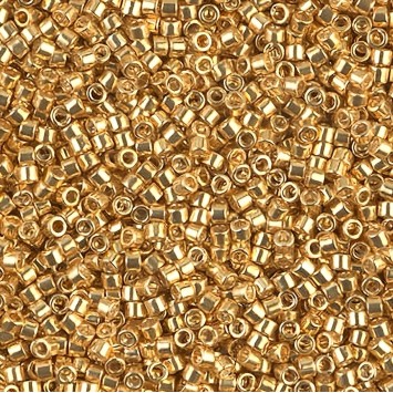 Бисер MIYUKI DELICA 11/0 GALVANIZED YELLOW GOLD DYED, DB410, 4 гр