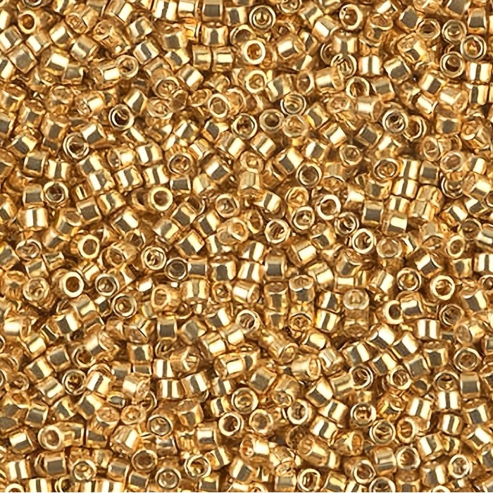 купить Бисер MIYUKI DELICA 11/0 GALVANIZED YELLOW GOLD DYED, DB410 в Калининграде