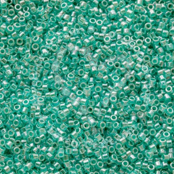 Бисер MIYUKI DELICA 11/0 LINED CRYSTAL / GREEN AQUA LUSTER, DB238, 4 гр